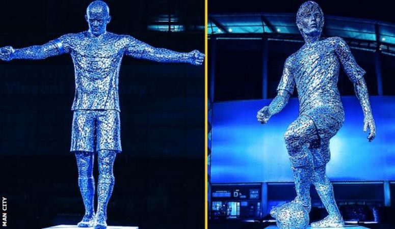 Man City Unveil The Statues Of Their Legands