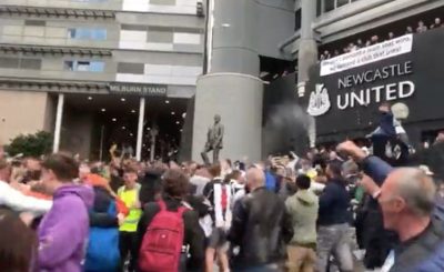Party Time: Newcastle Fans Go Wild Outside St James’ Park And Chant ‘We’ve Got Our Club Back’
