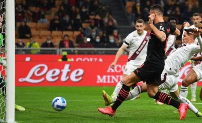 Olivier Giroud Scored The Only Goal As AC Milan Defeat Torino To Top Of Serie A.