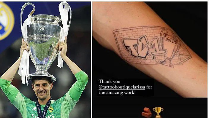 Courtois Converts Champions League MOTM Final Performance Into A Unique Tattoo