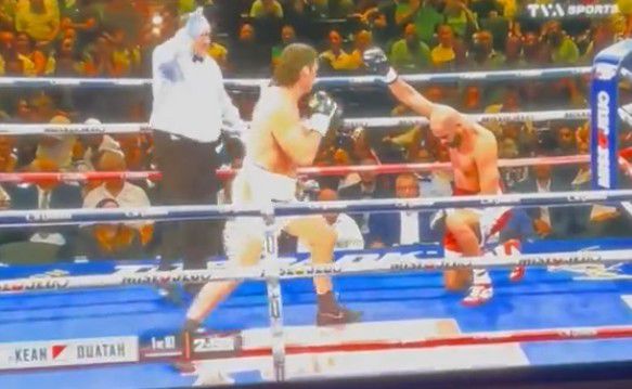Karim Benzema’s Boxer cousin Newfel Ouatah Takes Knee In Protest, but Gets Punched And Quits Fight Just Moments After First Bell