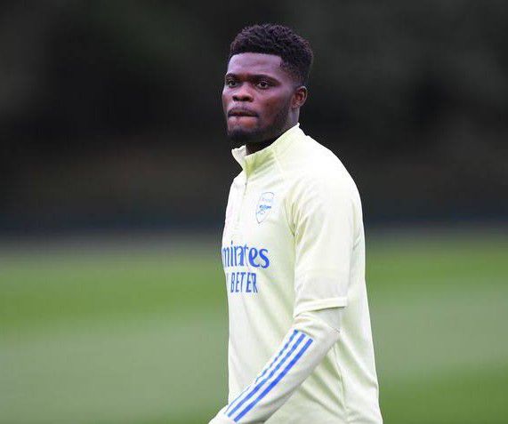 Injury Boost As Thomas Partey Spotted In Arsenal Training Ahead Of Leeds Match.