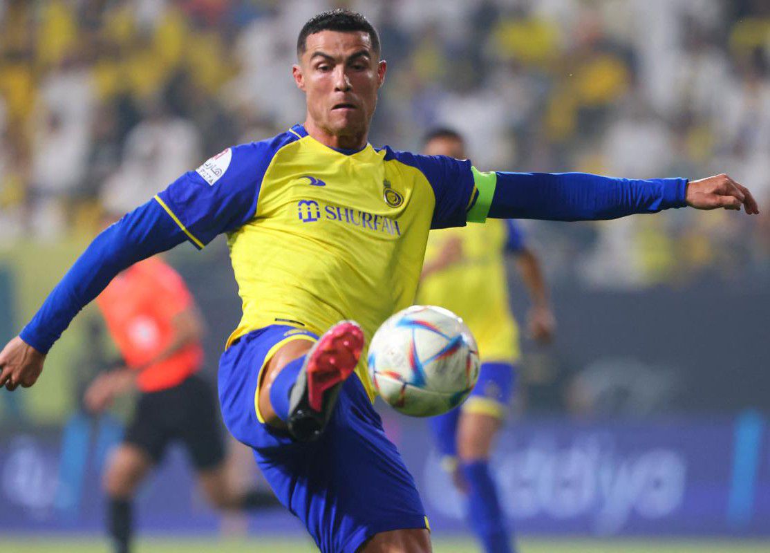 Cristiano Ronaldo in action in Al nassr vs Al Shabab 